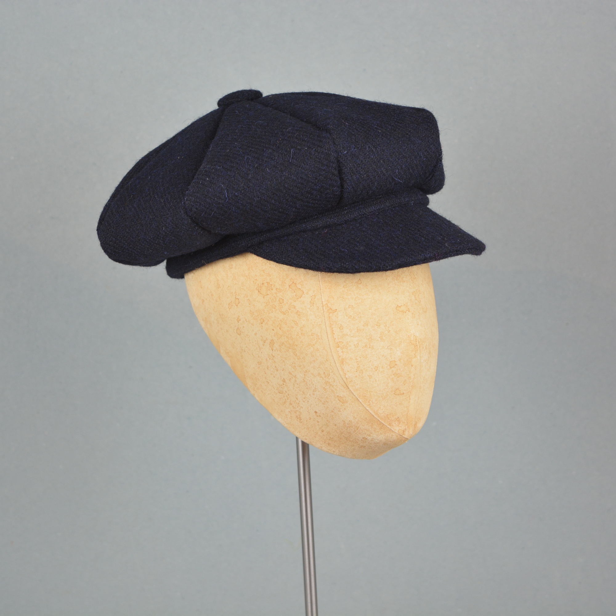 Baker Boy in Midnight Blue Harris Tweed