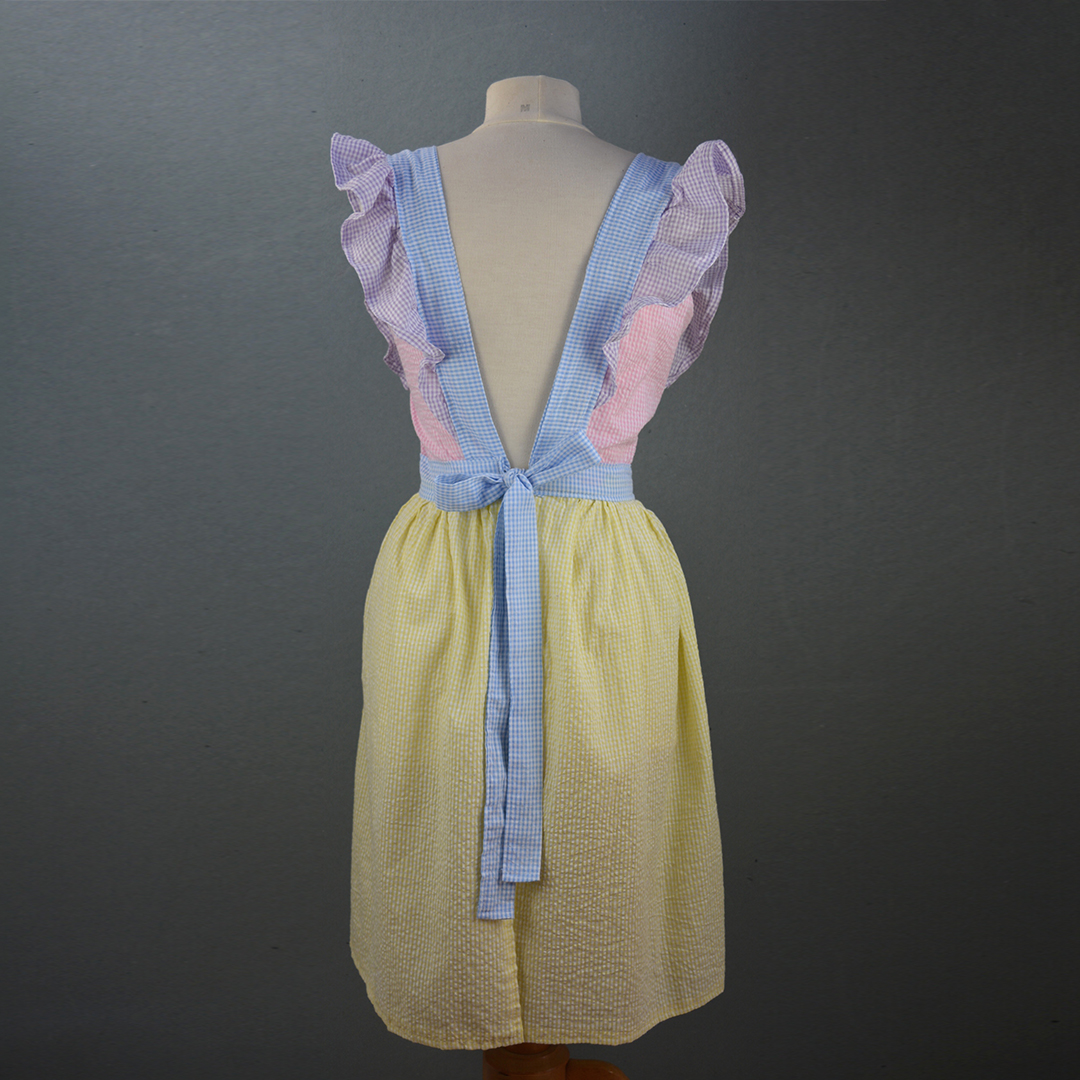 Seersucker Pinny with Lemon Skirt