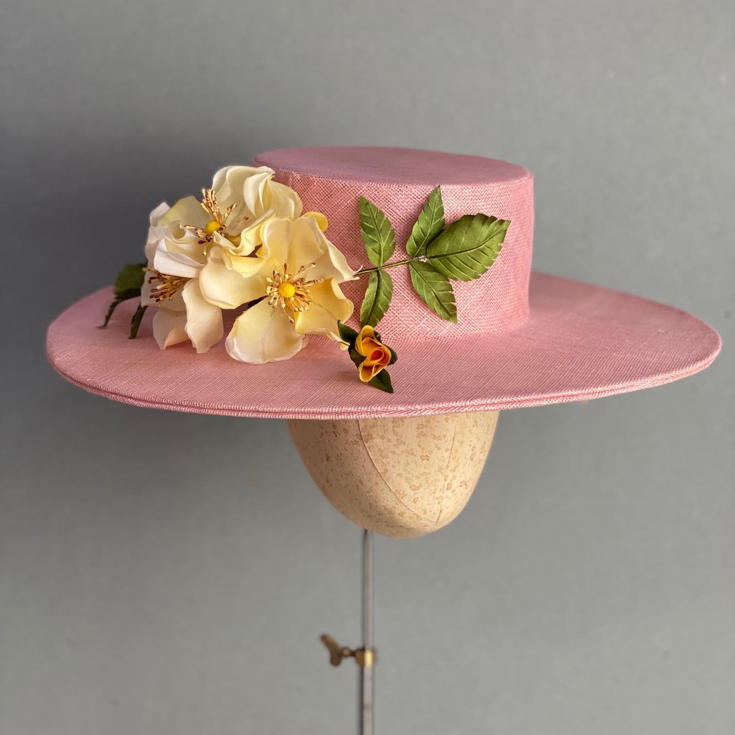 Chelsea Boater in Rose Pink