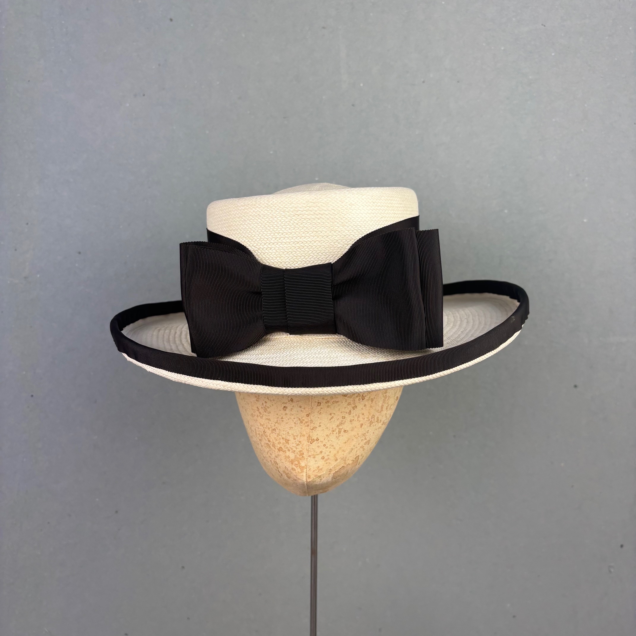 Wimbledon Boater In Bitter Chocolate